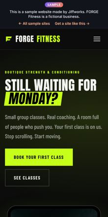 FORGE Fitness on mobile